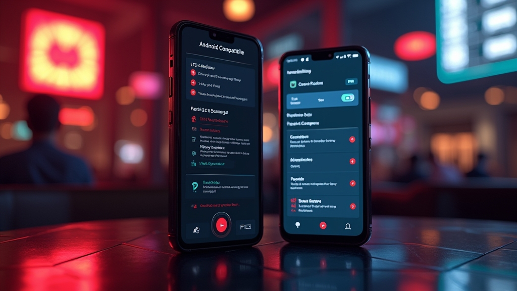 Android compatibility checklist next to a smartphone and APK icon