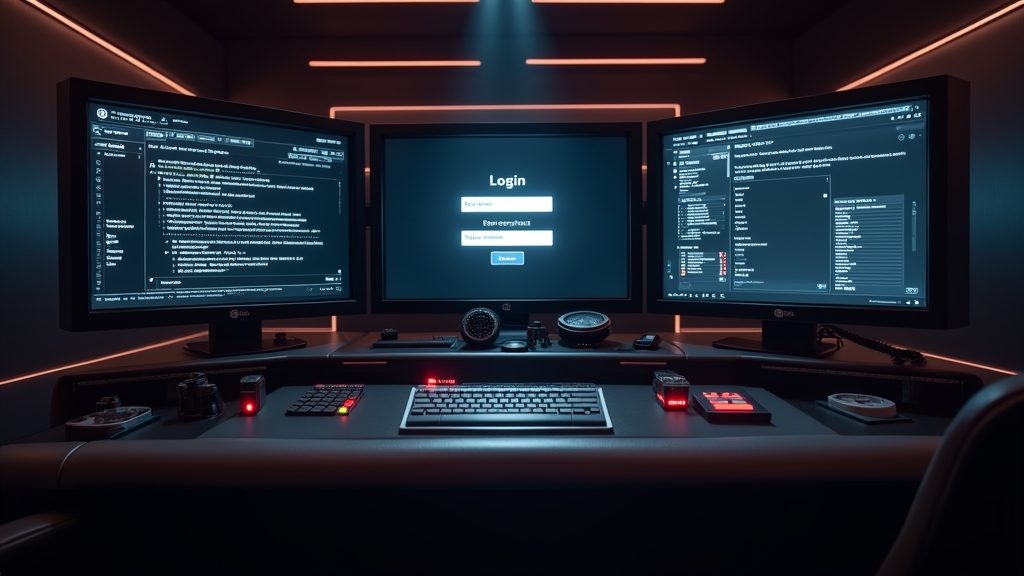 Pantalla de error de inicio de sesión con pestañas del navegador e iconos de restablecimiento de contraseña en un tema a